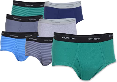 Fruit of the Loom Men's Fashion Briefs 12-Pack Value MYSTERY COLORS Cotton Waistbands Vary 2X-Large Assorted2