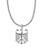 Produktbild d'origine Deutschland Adler Kette Herren  Bundesadler Wappen mit Foxkette in Silber (Edelstahl)