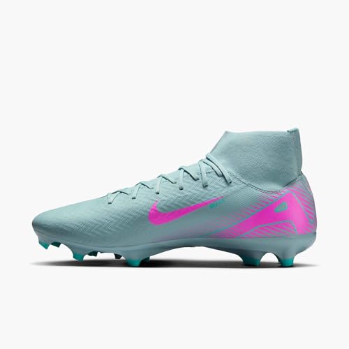 Nike Men's Zoom Superfly 10 Academy FG/MG Football Shoe, Ocean Cube/Pink Blast, 9.5 - 12