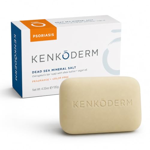 Kenkoderm Psoriasis Mineral Salt Soap, Argan Oil and Shea Butter, 1 Bar