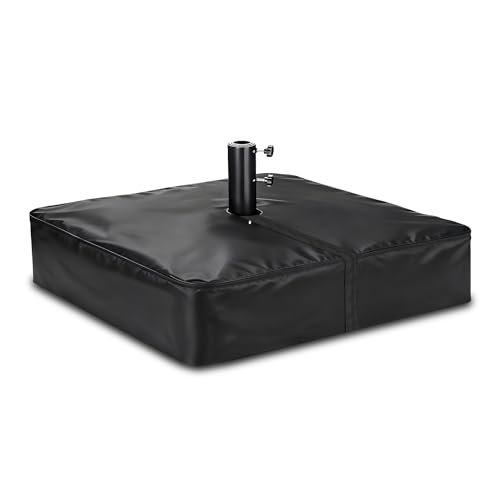 Rileytee Patio Umbrella Base Cover,Outdoor Heavy Duty 600D Waterproof Anti-UV Square Umbrella Stand Base Covers (21\"L x 21\"W x 5\"H-Black)