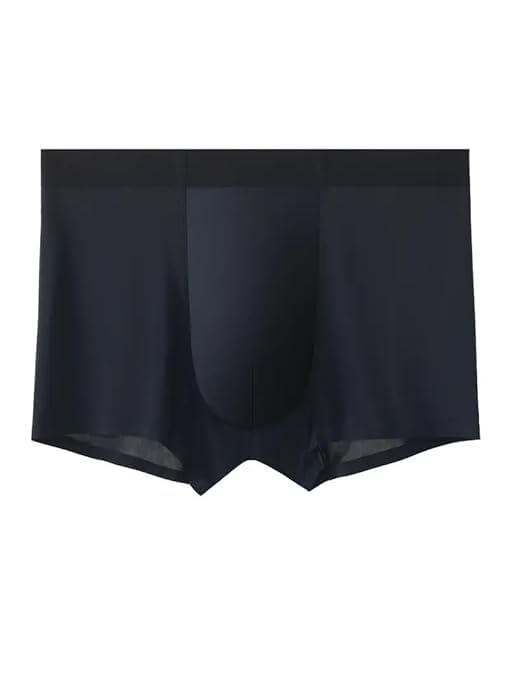 Panavi Creation Men’s Ultra-Comfort Ice Silk Lycra Underwear | Moisture-Wicking, Breathable Boxers for Men | Seamless Design | Multicolour (Pack of 1)