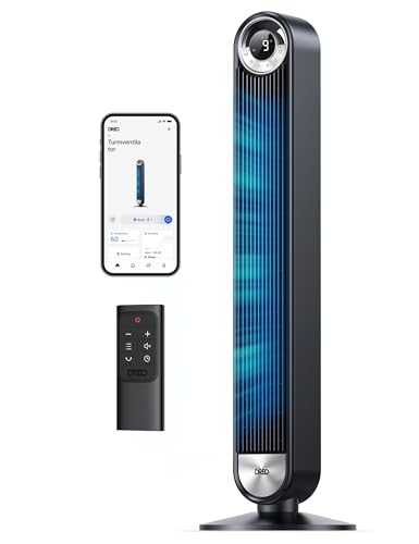 Dreo Smart Leiser Turmventilator mit Kühlung, 106cm WiFi Alexa Tower Fan, 90° oszillierender...