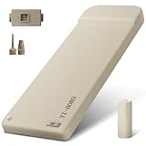 【ワンタッチ！電動排気+電動膨張+高反発スポンジ】エアーマット キャンプ マット 30秒自動膨張 50秒電動排気 1人用 電動ポンプ内蔵 高R値9.5 190x 66x8cm 2.7㎏ 高反発 無臭 静音 寝心地よい アウトドア用 持ち運び便利 災害用 収納ケース付 (ベージュ色)