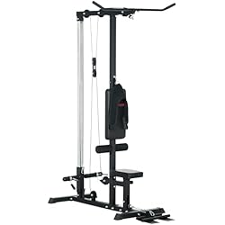 Maquina Pendulo Gym SPORTNOW Máquina de Musculación Estación de Entrenamiento con Pedales Giratorios y Asiento Ajustable para Fitness Entrenamiento en Gimnasio Hogar Oficina Carga Máx. 110 kg 140x108x197 cm Negro