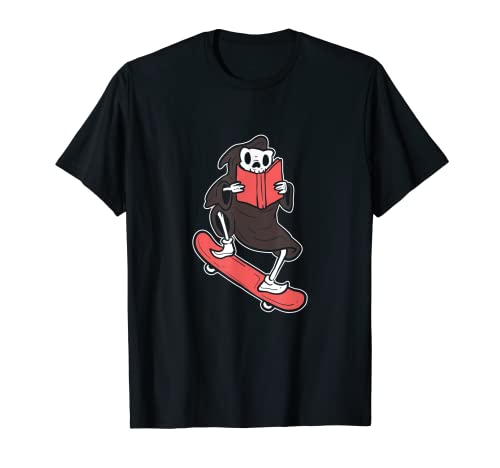 Monopatín divertido Skeleton Riding Camiseta