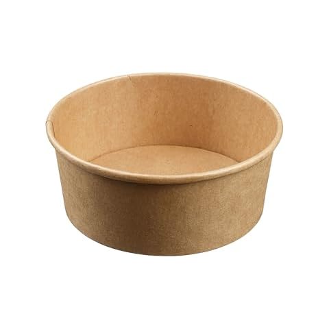 Goboxad 50 Pack - 24oz Heavy Duty Paper Bowls With Lids, Disposable Soup Bowls, Biodegradable Salads Bowls, Serving Party Bowls For Hot or Cold Food Cover