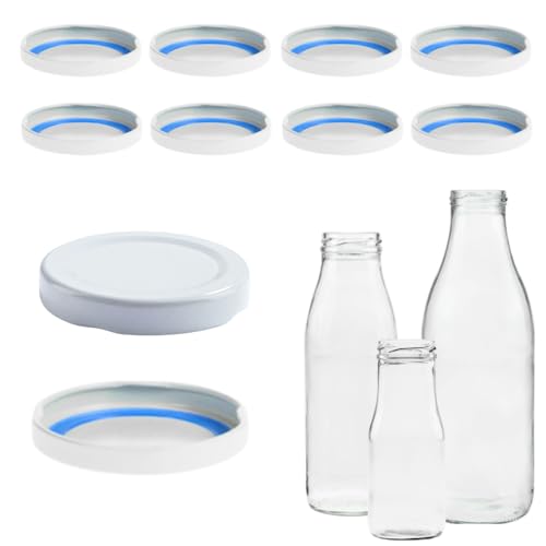 Botellas de cristal TO48 tapas de repuesto blancas Twist-Off sin BPA 2