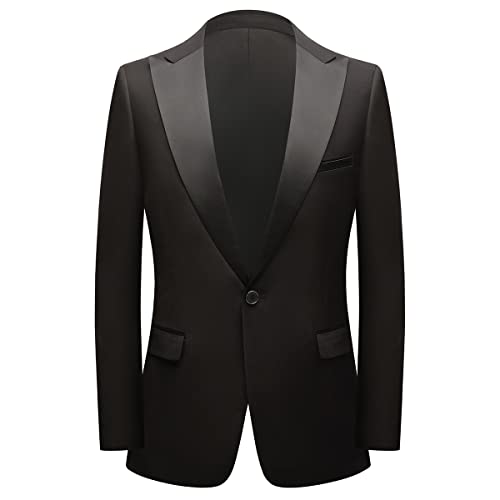 Men's 3 Piece Suit Slim Fit One Button Solid Tuxedo Jacket Suits For Men Slim Fit For Wedding Prom Blazer Vest Pants Black #TOP1