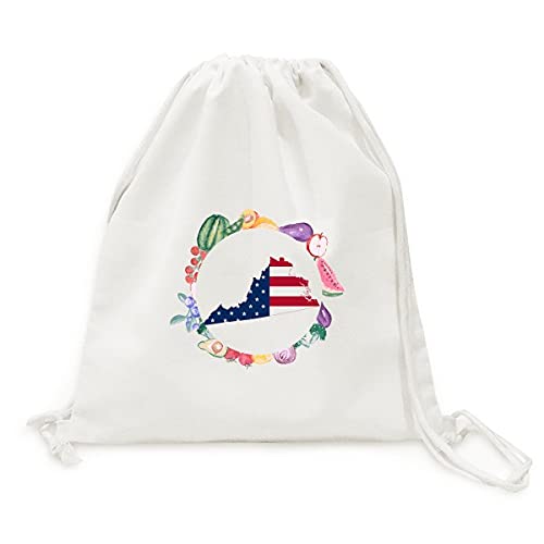 Sac en tissu pliable sangle au marché pour fruits légumes et courses motif USA