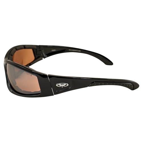 Global Vision Eyewear Triumphant Safety Sunglasses with Matte Black Frame and Driving Mirror Lenses3