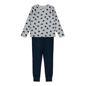 NAME IT NKMNIGHTSET GREY MEL RUGBY NOOS jongens Pyjamaset