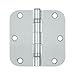 Deltana S35R5BB26 Ball Bearing Steel 3 1/2-Inch x 3 1/2-Inch x 5/8-Inch Radius Hinge, Pack Of 2