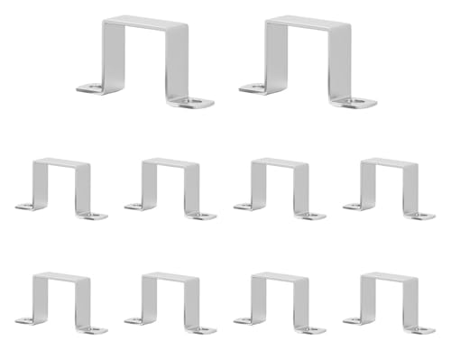 Abrazaderas de tubo cuadradas soportes en forma de U de dos orificios para tubos metálicos 2