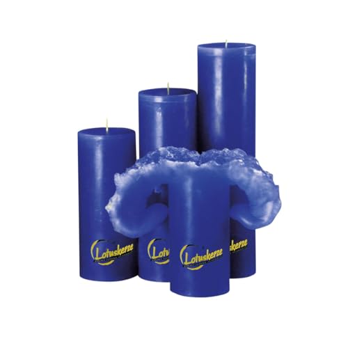 Lotuskerze Basic blau 23 cm