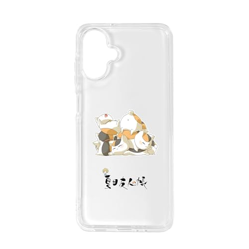 YAAPOLSAY Galaxy A25 / A25E 用 ケース 透明 夏目友人帳 アニメ 漫画キャラクター かわいい ファッション TPU 素材 シンプル 耐衝撃 滑り止め 強力な保護 ソフト ワイヤレス充電対応 薄くて軽い ニャンコ先生(Galaxy