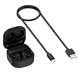 Charging Case Compatible with Samsung Galaxy Buds FE SM-R400 Wireless Charger Case Box Cradle Replacement Compatible with Galaxy Buds FE Wireless Bluetooth Earbuds Charger with USB-C Cable(Black)