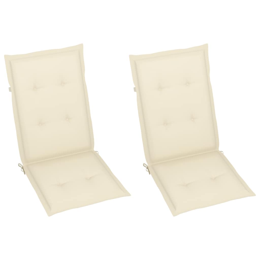 Silla mecedora de bambú para jardín y terraza, resistente a los rayos UV y a la intemperie, con cojín de poliéster impermeable, resistente y duradero hasta 110 kg