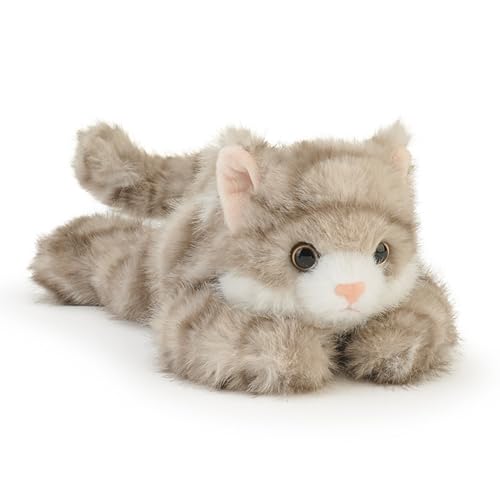 PEACH CAT Cat Stuffed Animal Cute Plushies Small Plush Toys Gifts for Kids Grey