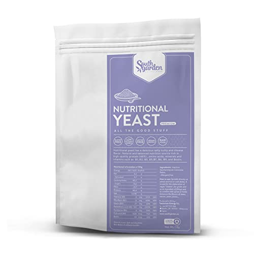 South Garden - Premium-Hefeflocken mit allen B-Vitaminen, 46 % Eiweiß, vegan, gluten- und laktosefrei, ohne Zuckerzusatz, 250 g Cover