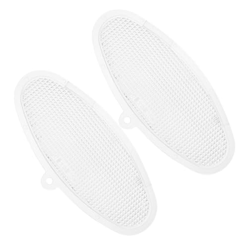 Gatuida 2pcs Smoke Machine Lamp Shade Replacement Lighting Lamp Cover Oval Shape Plastic Light Cover for Kitchen Hood for Home Restaurant Hotel