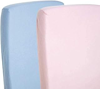 Dudu N Girlie Travel Cot Fitted Sheet 95 x 65 | White Travel Cot Sheets 95 x 65cm | Hypoallergenic Toddler Bed Sheet Breathable Easy Care | Junior Bed sheets (Pack of 2, White)