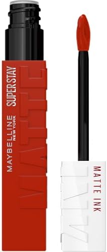 Maybelline Super Stay Matte Ink Liquid Lipstick Makeup, Long Lasting High Impact Color, Up to 16H Wear, Ground-Breaker, Maple Leaf Red, 1 Count, Packaging May Vary