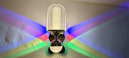 Image of Modern RGB Crystal with 3 Color LED Modes Gold Finish Decorative Night Light with Acrylic Shade Warm White, Cool White, Neutral White Luxury Bedside Lamp for Bedroom, Living Room