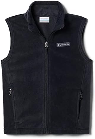 Columbia Youth Boys Steens Mtn Fleece Vest, Black, Large