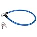 HERCHR Bike Lock, 1/2 Inch Thick Bike Lock Cable Coiled Secure Bicycle Locks with Keys, Heavy Duty Anti Theft Cable for Scooter Mountain Road Bikes(Blue)