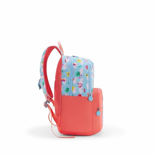 Image of American Tourister Lush | 26 Ltrs | 2 Compartments | Bottle Pocket | Ergonomic Padded Back Panel & Shoulder Straps | Kids Backpack | 1 Year International Warranty | Rainbow Blue