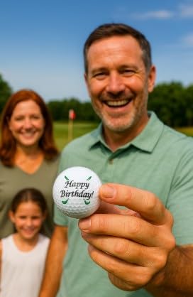Happy Birthday Single Golf Ball