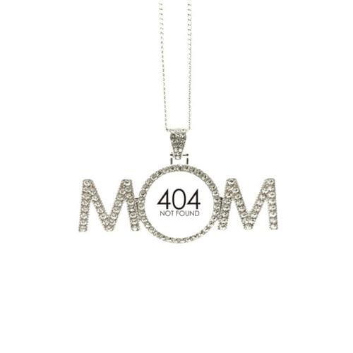 Collier Programmer 404 Error Not Found en acier argenté pour femme