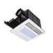 Fantech FQ80FL FQ Series Quiet Ceiling Mounted Exhaust Fans w/Light, 4" Duct (80 CFM)