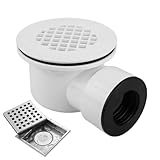 Desagüe de ducha de bajo perfil, con filtro perforado antiobstrucciones baño, desagüe de ducha de salida lateral, para interiores de baño y servicios de hoteles