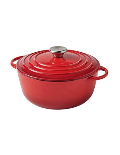 BRANDANI CASSERUOLA COCOTTE ROSSA GHISA SMALTATA 3 lt Misure: D22X28X16H