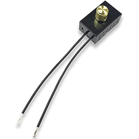 Rhinenet Lamp Dimmer Rotary Switch Zing Ear ZE-03A 300W Watts Max 120VAC Part Replacement Repair Kit with Knob for Incandescent Lights Indoor use only Fine Workmanship Cover