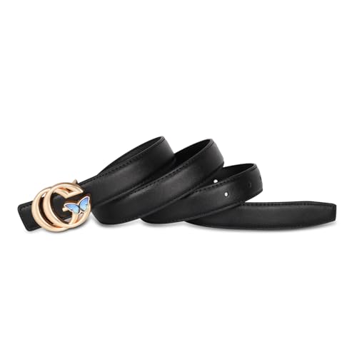 Luxury Gradient Blue Women's Belt,Versatile Waistband,Premium Gift Fashion Accessory, Freedom Metamorphosis Pattern3