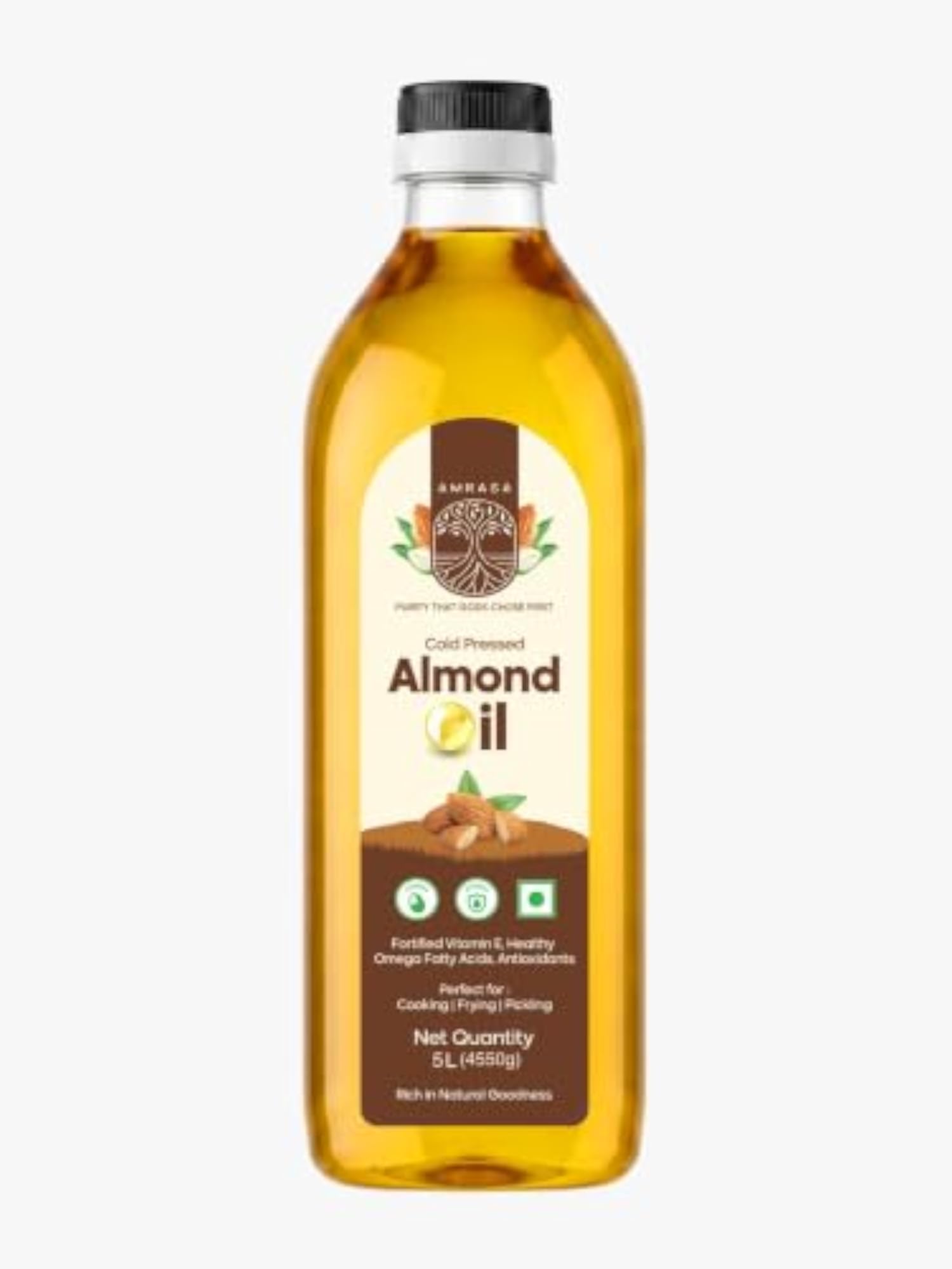 Cold Pressed Almond Oil, 5 Ltr