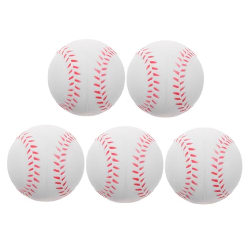 OUNONA 5個 用スポンジ軟式野球ボール 軽量 トレーニングボール 室内外対応 初心者向け技術向上用