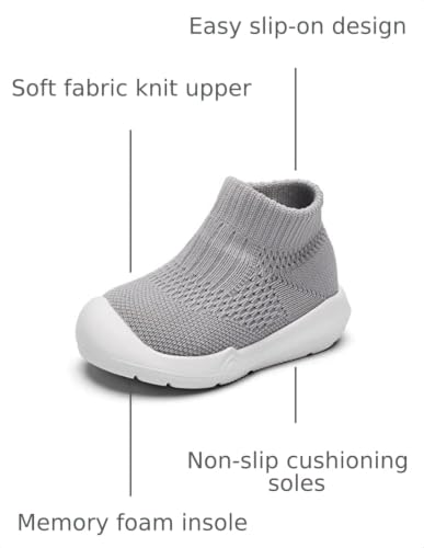 Image of Engtoy Baby Shoes & Socks - Non-Slip Breathable Slippers with Soft Rubber Sole - Baby Boys & Girls Slip On Sneakers
