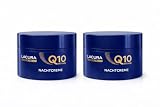 LACURA Q10 Anti Age Nachtcreme 2x50 ml – mit Q10, Hyaluronsäure & Vitamin E – Anti-Falten Pflege ab 35 – Feuchtigkeit & Regeneration über Nacht – Vegan