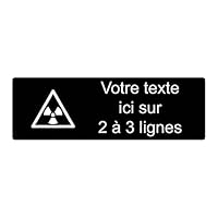 Mygoodprice Targhetta incisa personalizzata autoadesiva Logo Infiammabile - 20 x 6,5 cm personalizzata da 1 a 3 righe arancione