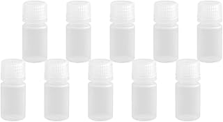 POPETPOP 10 Pcs Amostra Garrafas Boston Garrafas de Vidro Redonda Dispensando Garrafas Frascos de Apotecário Para Laboratório Química Química Química Óleos Essenciais Colônias Perfumes
