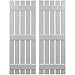 Ekena Millwork ARW401SB519X61PRH Americraft Five 3 Exterior Real Wood Spaced Board-n-Batten Shutters (Per Pair), Primed