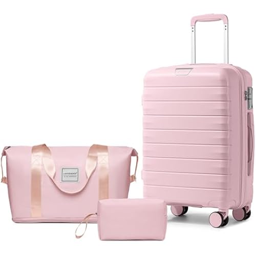 LARVENDER Carry On Luggage 22x14x9 Airline Approved, Suitcases with Wheels
