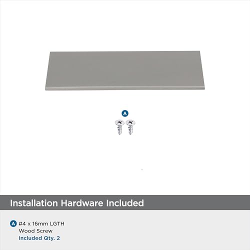 Image of Amerock | Cabinet Pull | Satin Nickel | 3 inch (76 mm) Center to Center | Edge Pull | 10 Pack | Drawer Pull | Drawer Handle | Cabinet Hardware