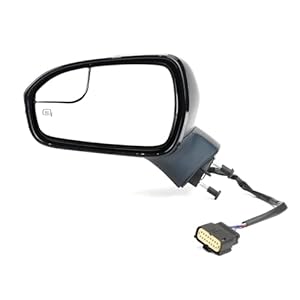 Driver Side Mirror Assembly Compatible with Ford Fusion Sedan 2013-2016 S SE Hybrid, with Power Heated, Turn Signal, Puddle Lights, Blind Spot Mirror Replace ‎DS7Z17683BA (Left Unpainted)
