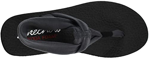 Skechers Skechers Women's Meditation Studio Kicks Slingback Yoga Flip-Flop, Charcoal, 6 Medium