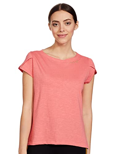 Image of Enamor Women's Solid Relaxed Fit T-Shirt